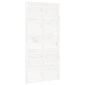vidaXL Barn Door White 100x1.8x214 cm Solid Wood Pine