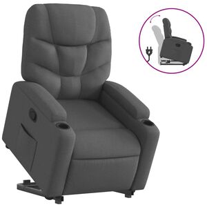 vidaXL Stand up Recliner Chair Dark Grey Fabric