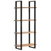 vidaXL 4-Tier Bookcase 80x40x180 cm Solid Acacia Wood
