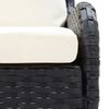 vidaXL Garden Corner Sofas 2 pcs Poly Rattan Black
