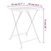 vidaXL Folding Bistro Table 55x54x71 cm Solid Wood Acacia and Steel