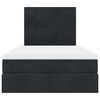 vidaXL Ottoman Bed with Mattresses Black King Single Velvet