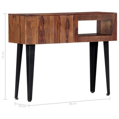 vidaXL Console Table 90x30x75 cm Solid Sheesham Wood
