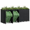 vidaXL Wheelie Bin Storage for 4 Bins Black 272 x 77.5 x 121.5 cm
