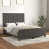 vidaXL Bed Frame without Mattress Dark Grey 137x187 cm Double Velvet