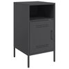 vidaXL Bedside Cabinets 2 pcs Black 36x39x68 cm Steel