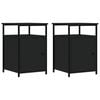 vidaXL Bedside Cabinets 2 pcs Black 40x42x60 cm Engineered Wood