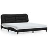 vidaXL Bed Frame without Mattress "Hvar" Black and White 180x200 cm
