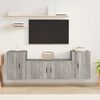 vidaXL 3 Piece TV Cabinet Set Grey Sonoma Engineered Wood