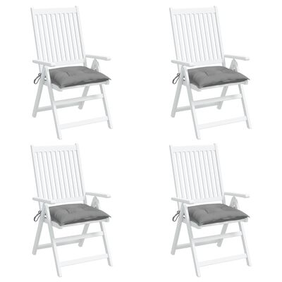 vidaXL Chair Cushions 4 pcs Grey 40x40x7 cm Oxford Fabric