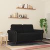 vidaXL 2-Seater Sofa Black 120 cm Velvet
