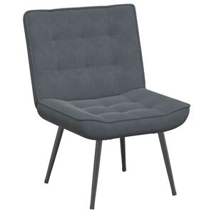 vidaXL Relaxing Chair Dark Grey 64x74x84 cm Velvet