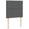 vidaXL Box Spring Bed with Mattress Dark Grey King Single Fabric