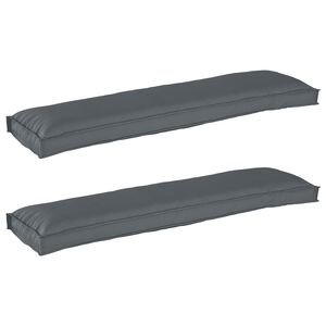 vidaXL Pallet Cushion Set 2 pcs Oxford Fbric Anthracite