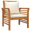vidaXL 4 Piece Garden Lounge Set with Cushions Solid Wood Acacia
