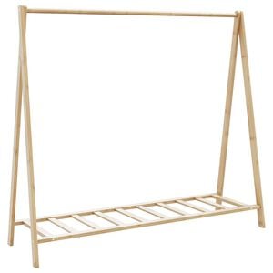 vidaXL Clothes Rack | Bamboo | Varnished Bamboo | Medium | Foldable