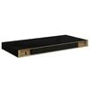 vidaXL Floating Wall Shelves 4 pcs Black 50x23x3.8 cm MDF