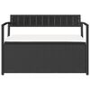 vidaXL Garden Storage Bench with Cushion Black Poly Rattan