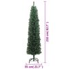 vidaXL Slim Artificial Christmas Tree with Stand Green 210 cm PVC