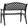 vidaXL Garden Bench 102 cm Cast Aluminium Black