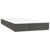 vidaXL Box Spring Bed with Mattress Dark Grey 106x203 cm King Single Size Velvet
