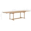 vidaXL Extending Garden Table 180-280x100x75 cm Solid Teak Wood