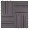 vidaXL Decking Tiles 20 pcs Grey Wash 30x30 cm Solid Acacia Wood