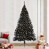 vidaXL Artificial Pre-lit Christmas Tree Black 240 cm PVC