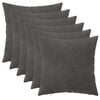 vidaXL Cushion with Pillow HEERLEN 6 pcs Dark Grey Velvet