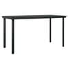 vidaXL 7 Piece Garden Dining Set Black