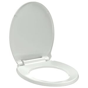 vidaXL Soft-close Toilet Seat White Oval