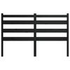 vidaXL Bed Headboard Black 156x4x100 cm Solid Wood Pine
