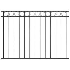 vidaXL Fence Panel Assen Steel 1.7x1.2 m Black