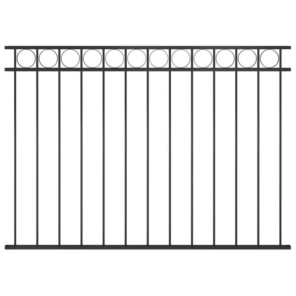 vidaXL Fence Panel Assen Steel 1.7x1.2 m Black