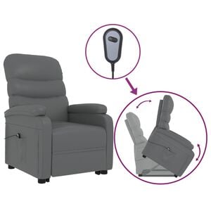 vidaXL Stand up Chair Anthracite Faux Leather