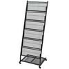 vidaXL Magazine Rack 47,5x43x133 cm Black A4