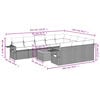vidaXL 11 Piece Garden Sofa Set with Cushions Grey Poly Rattan