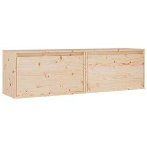 vidaXL Wall Cabinets 2 pcs 60x30x35 cm Solid Pinewood