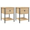 vidaXL Bedside Tables 2 pcs Sonoma Oak 34x35,5x45 cm Engineered Wood