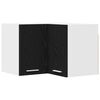 vidaXL Hanging Cabinet Black Oak and White 57 x 57 x 40 cm