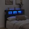 vidaXL LED Headboard Black 140x18.5x103.5 cm Engineered Wood
