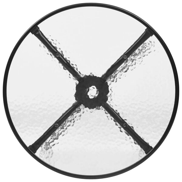 vidaXL Garden Table Black &Oslash;60x70 cm Steel