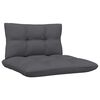vidaXL 2-Seater Garden Sofa with Cushions Grey Solid Pinewood