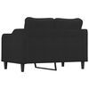 vidaXL 2-Seater Sofa Black 120 cm Fabric