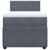 vidaXL Box Spring Bed with Mattress Dark Grey King Single Velvet