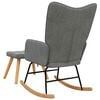 vidaXL Rocking Chair with a Stool Dark Grey Fabric