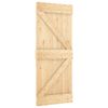 vidaXL Sliding Door NARVIK Natural and Black 85 x 210 cm (152.5 cm)