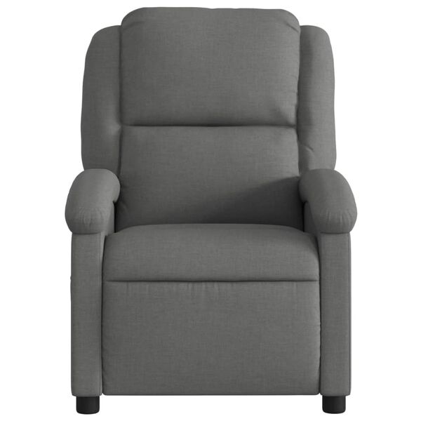 vidaXL Massage Recliner Chair Dark Grey Fabric