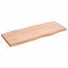 vidaXL Table Top Light Brown 100x40x(2-4)cm Treated Solid Wood Live Edge