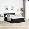 vidaXL Ottoman Bed with Mattress Black Double Fabric